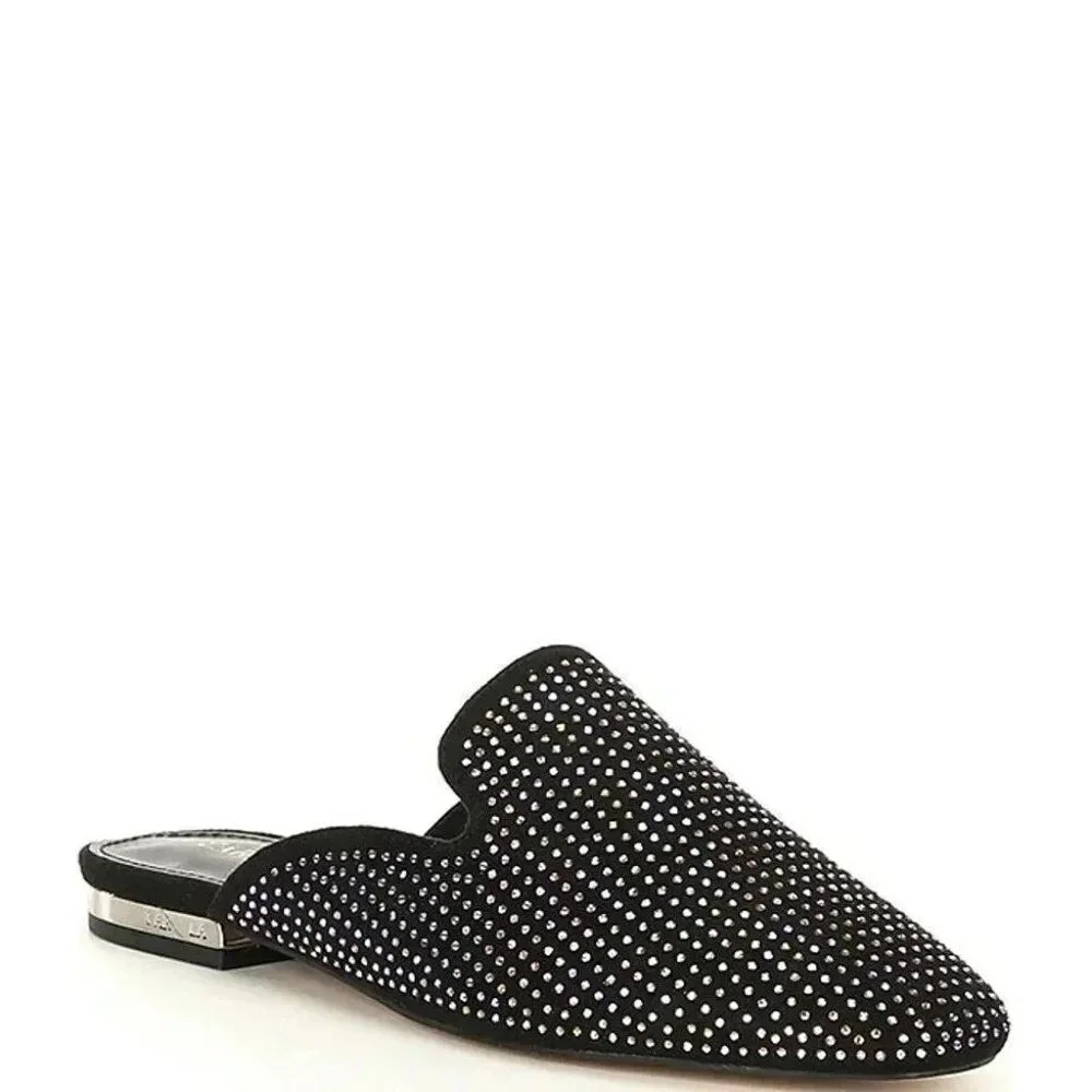 Black Studded Mules